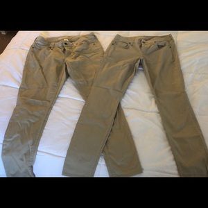Arizona Khaki Skinny Pants Bundle Size 7